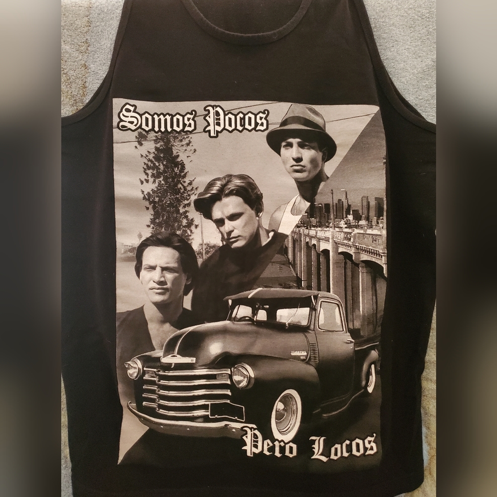 "SOMOS POCOS PERO LOCOS" tank t-shirt "NEVER WORN!!!"...